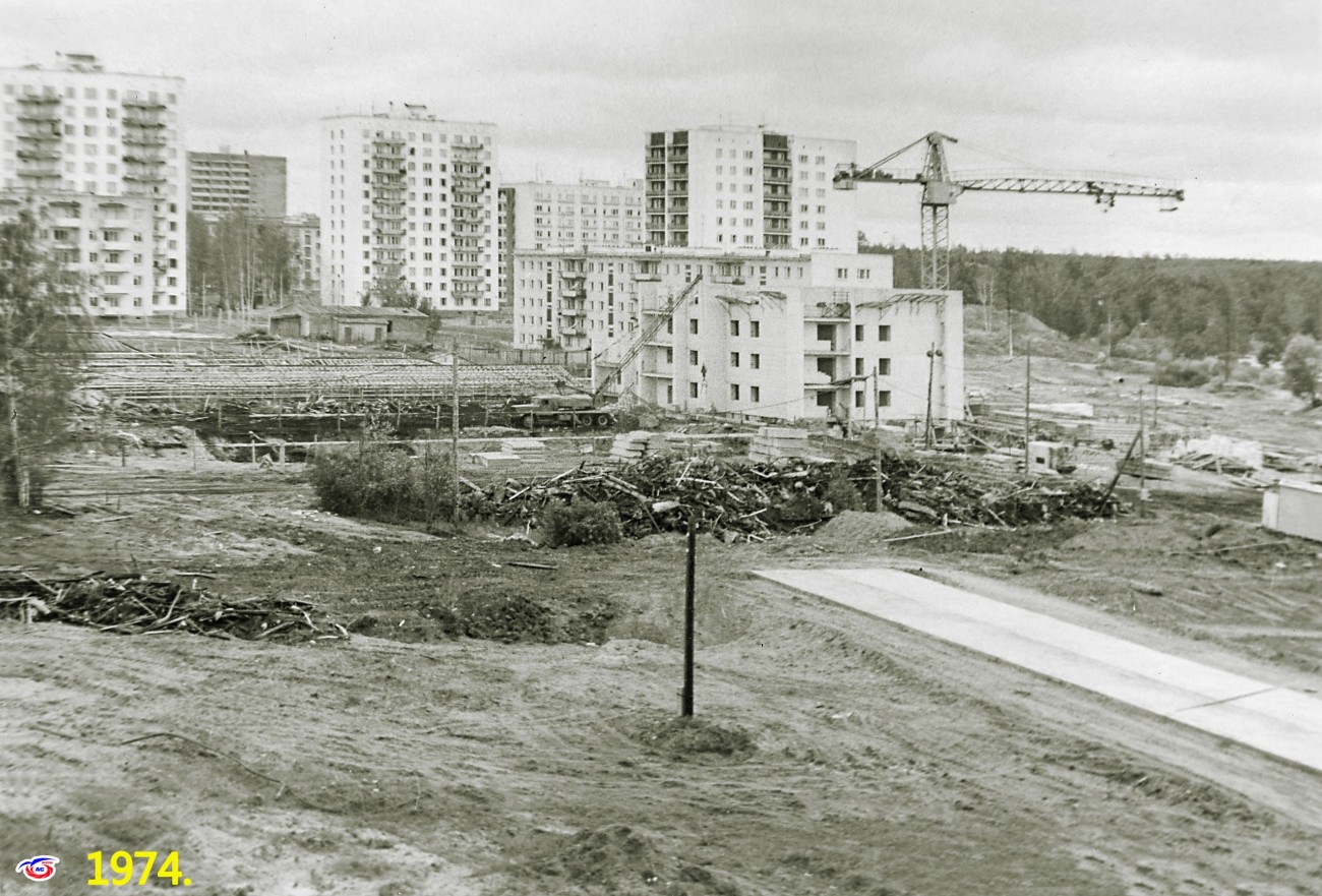 Стройка на Комсомольской площади, 1974 г.