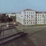 Площадь им. Ленина и сквер, панорама, вид с дома по пр. Мира д.2, 1960 г.