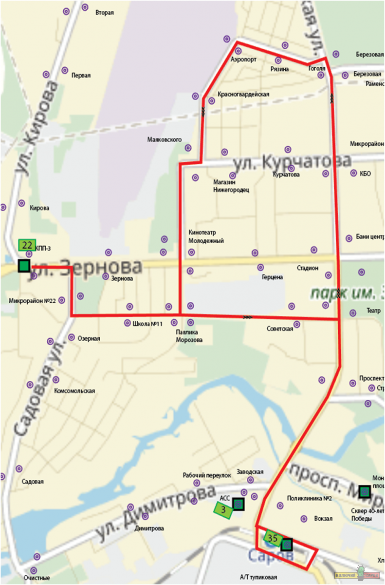 схема маршрута 4