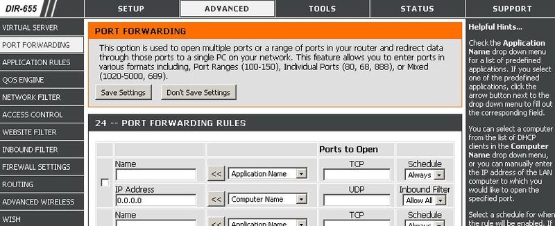 portforvarding