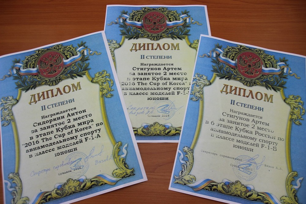 дипломы Стигунов Сидоркин