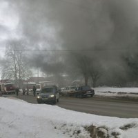 Пожар возле ОВО УВД