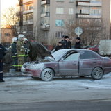 2015-03-19 - Возгорание автомобиля с водителем, ул. Силкина