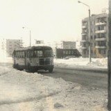 Автобус ЗИЛ-158В на ул. Силкина, февраль 1980 г.