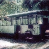Кузов автобуса ЗИЛ-158В в парке культуры и отдыха им. Зернова, 1993 г.