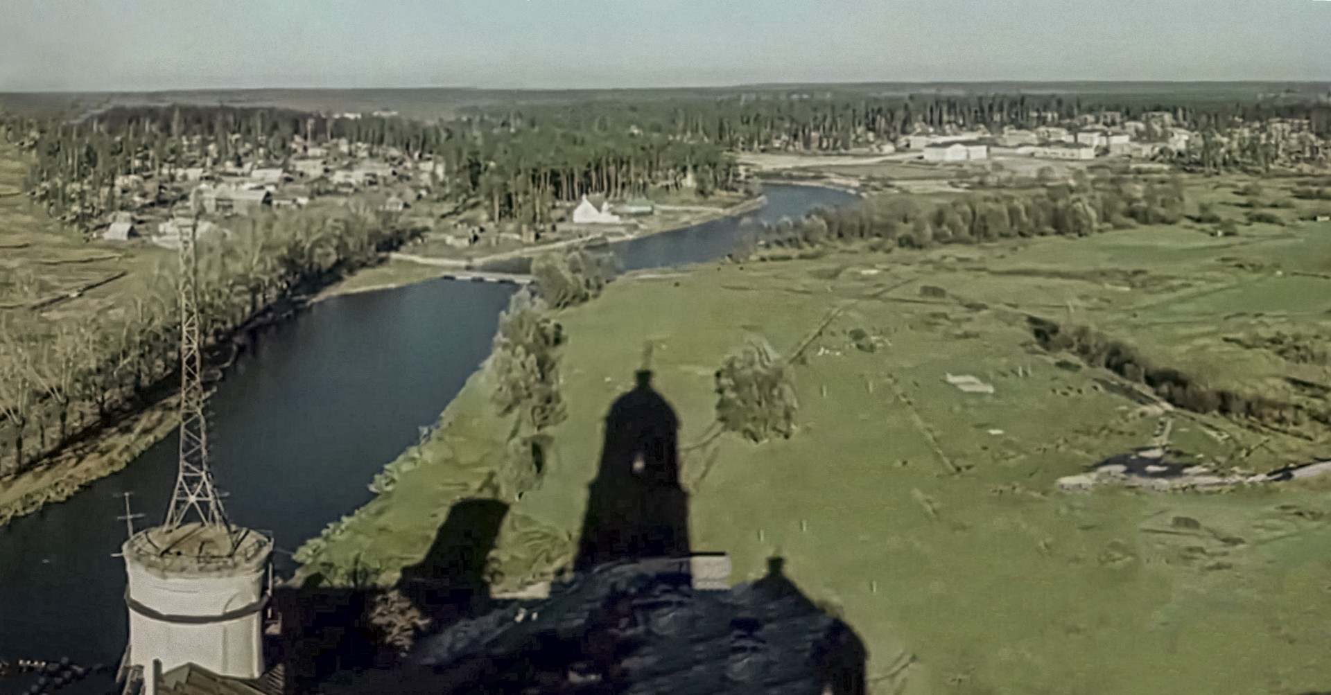 Пойма реки Сатис, вид с колокольни на север, 1960 г.